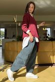 Made in Italy Big Softie Super Slant Knit Top Burgundy
